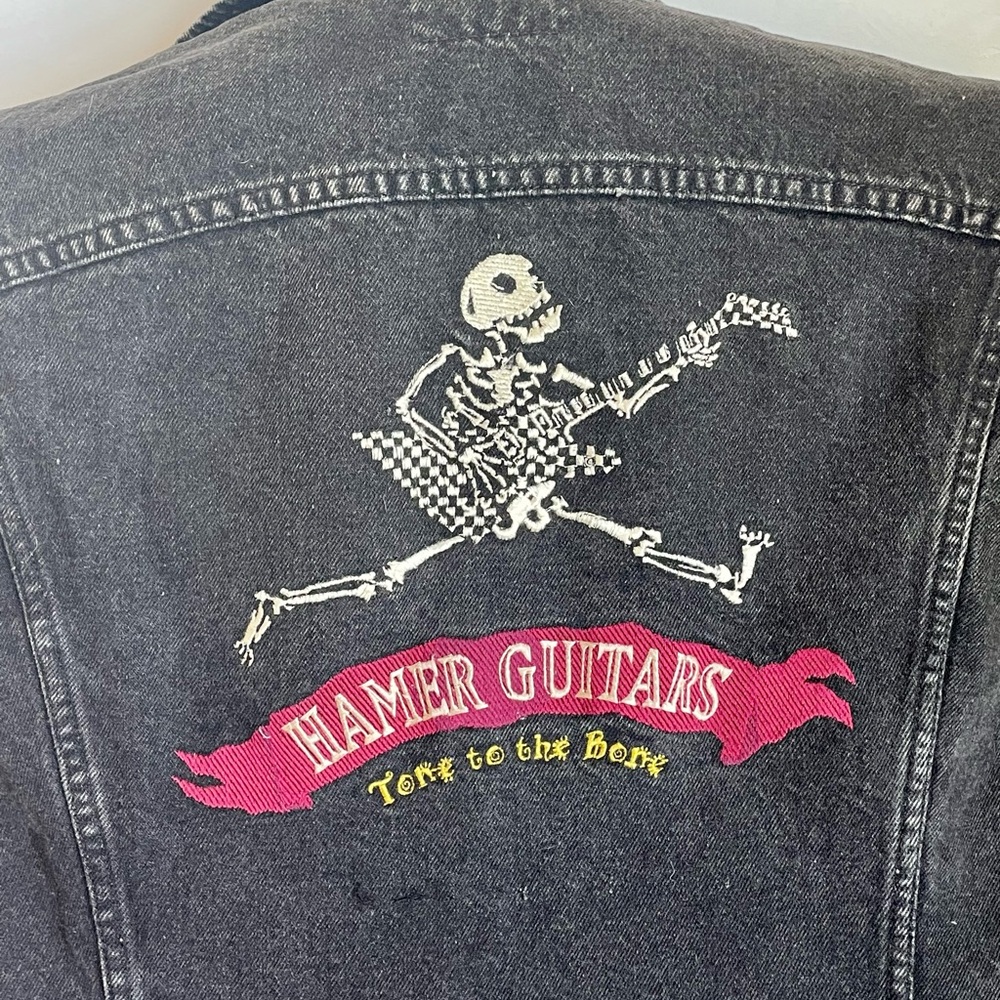 Rare Vintage Hamer Guitars "Tone to the Bone" Black Denim Vest